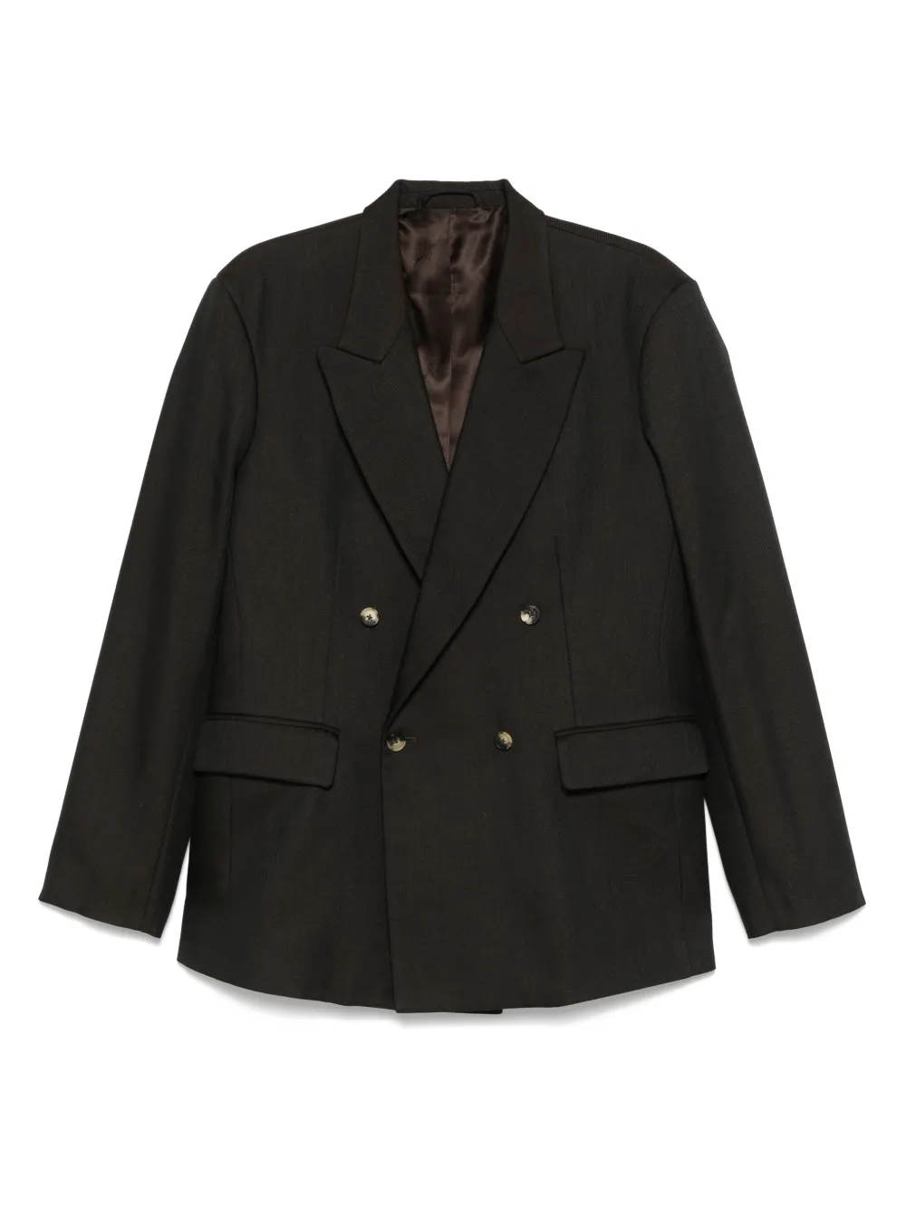 Second/Layer wool double-breasted blazer | Brown | Image 1
