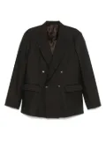 Second/Layer wool double-breasted blazer - Brown