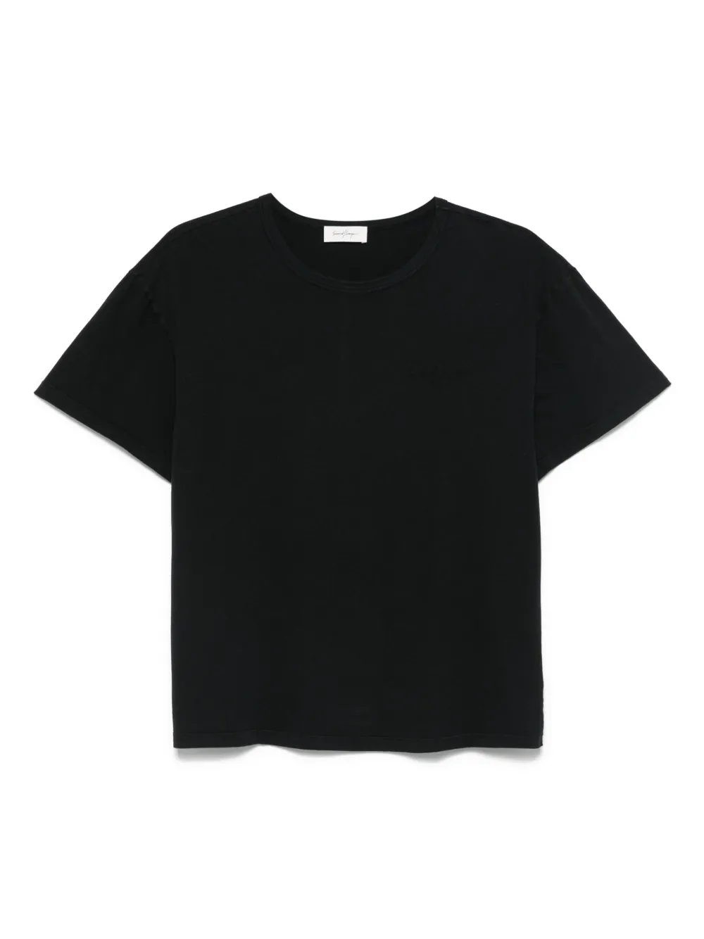 Second/Layer cotton T-shirt | Black | Image 1