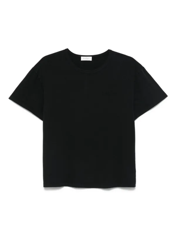 ブラック コットン Tシャツ 半袖 オーバーサイズド コットン Tシャツ Numbering ブラック