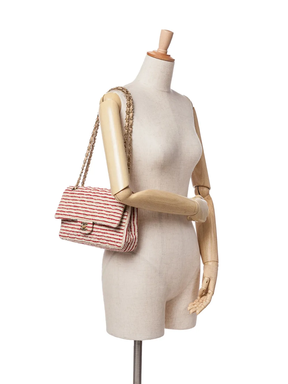 Pre-owned Chanel 2014 Medium Classic Jersey Coco Sailor Double Flap Shoulder Bag