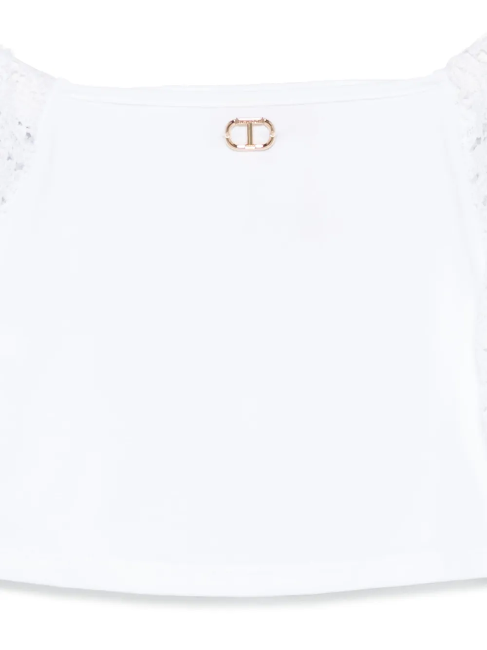 TWINSET Kids Top van katoenblend Wit