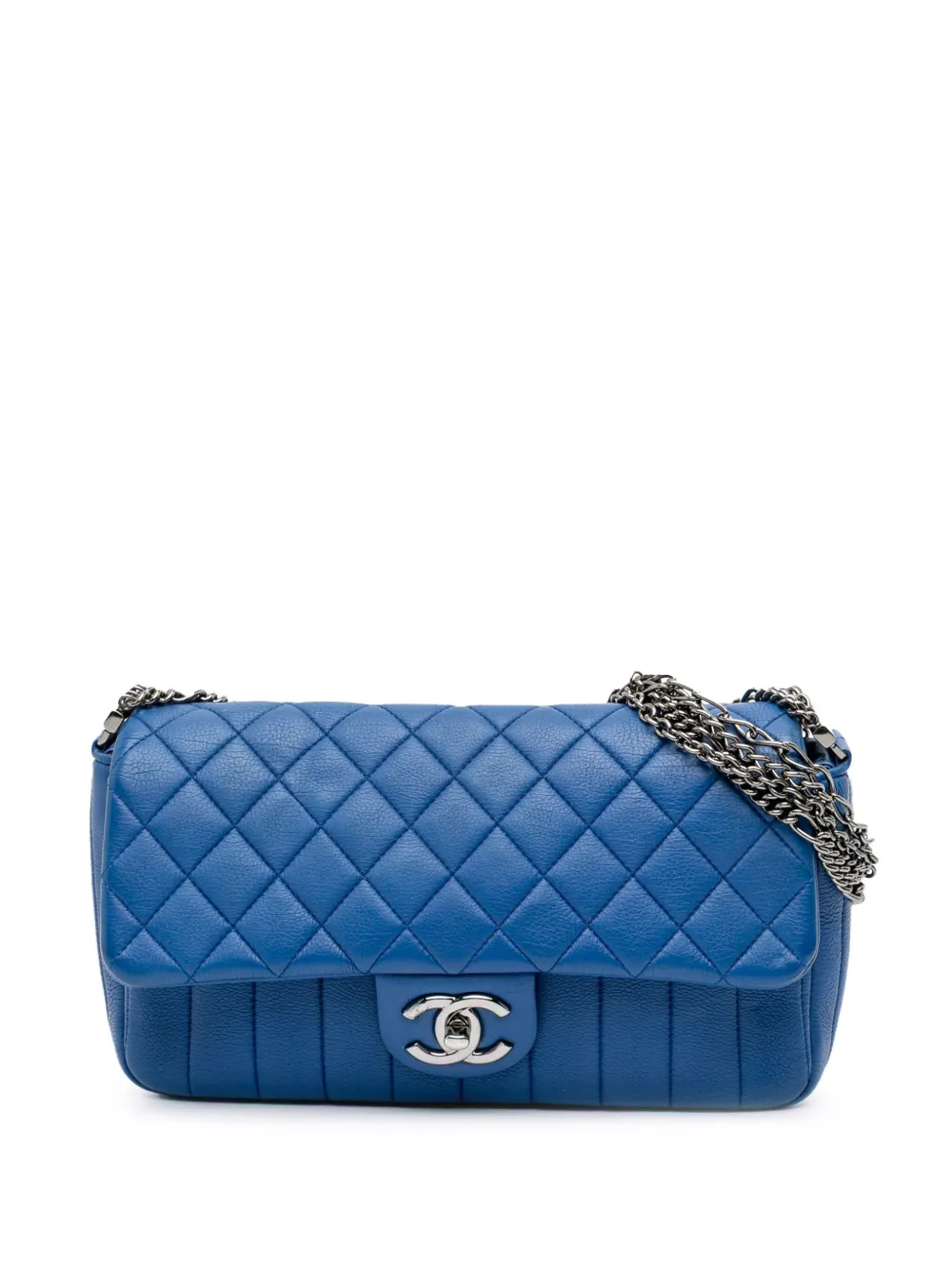 CHANEL Pre-Owned 2011 CC Quilted Calfskin Multi Chain Flap shoulder bag | Blue | Image 1
