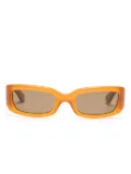 Second/Layer rectangle-frame sunglasses - Brown