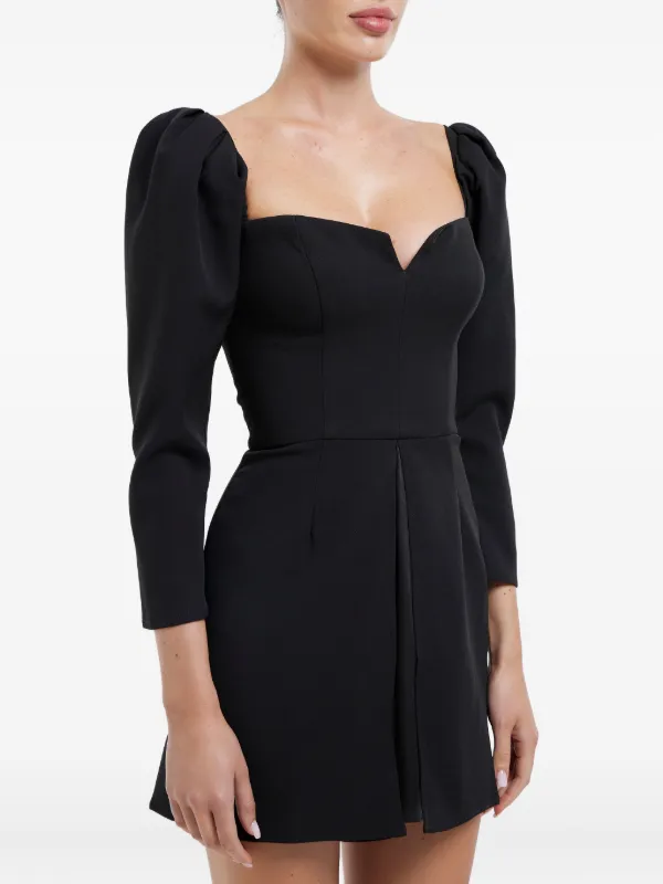 POST MERIDIEM long-sleeve A-line Mini Dress | Black | FARFETCH