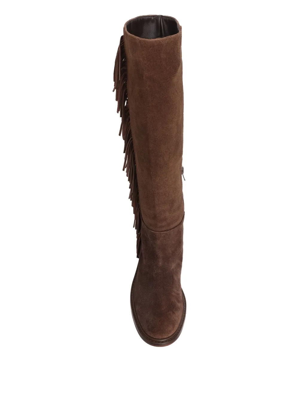 Shop Sarah Chofakian 55mm Fringe-embellished Knee-high Boots