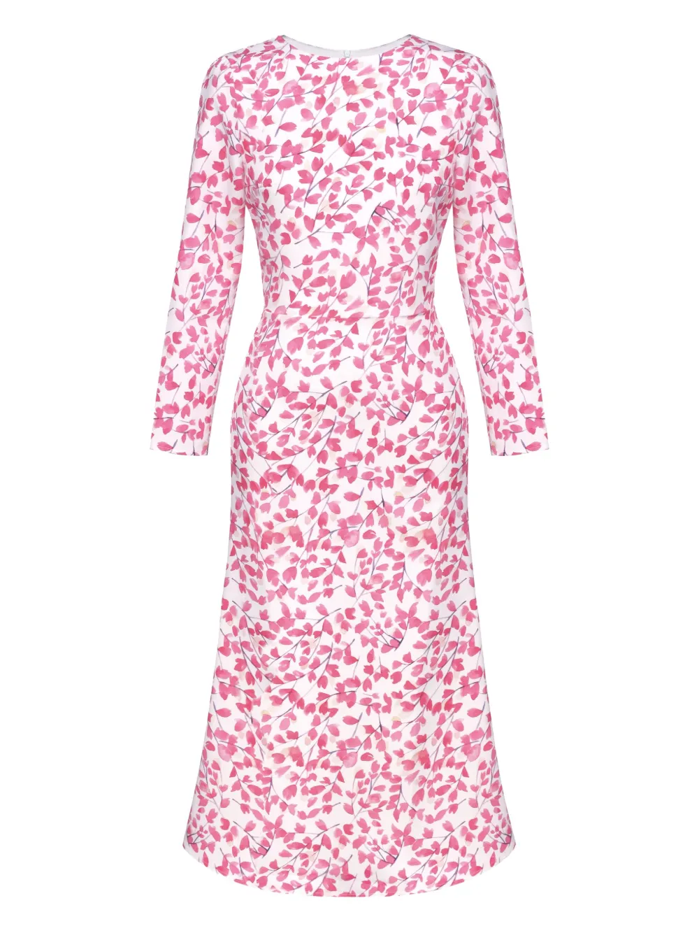 floral-print long-sleeve midi dress