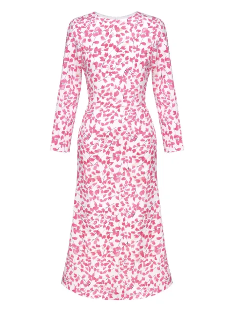 POST MERIDIEM floral-print long-sleeve midi dress