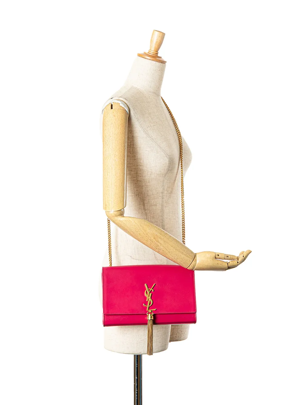 Saint Laurent Pre-Owned Borsa a tracolla Kate media in pelle di vitello liscia con monogramma e nappa 2014 | Pre-owned | Image 2