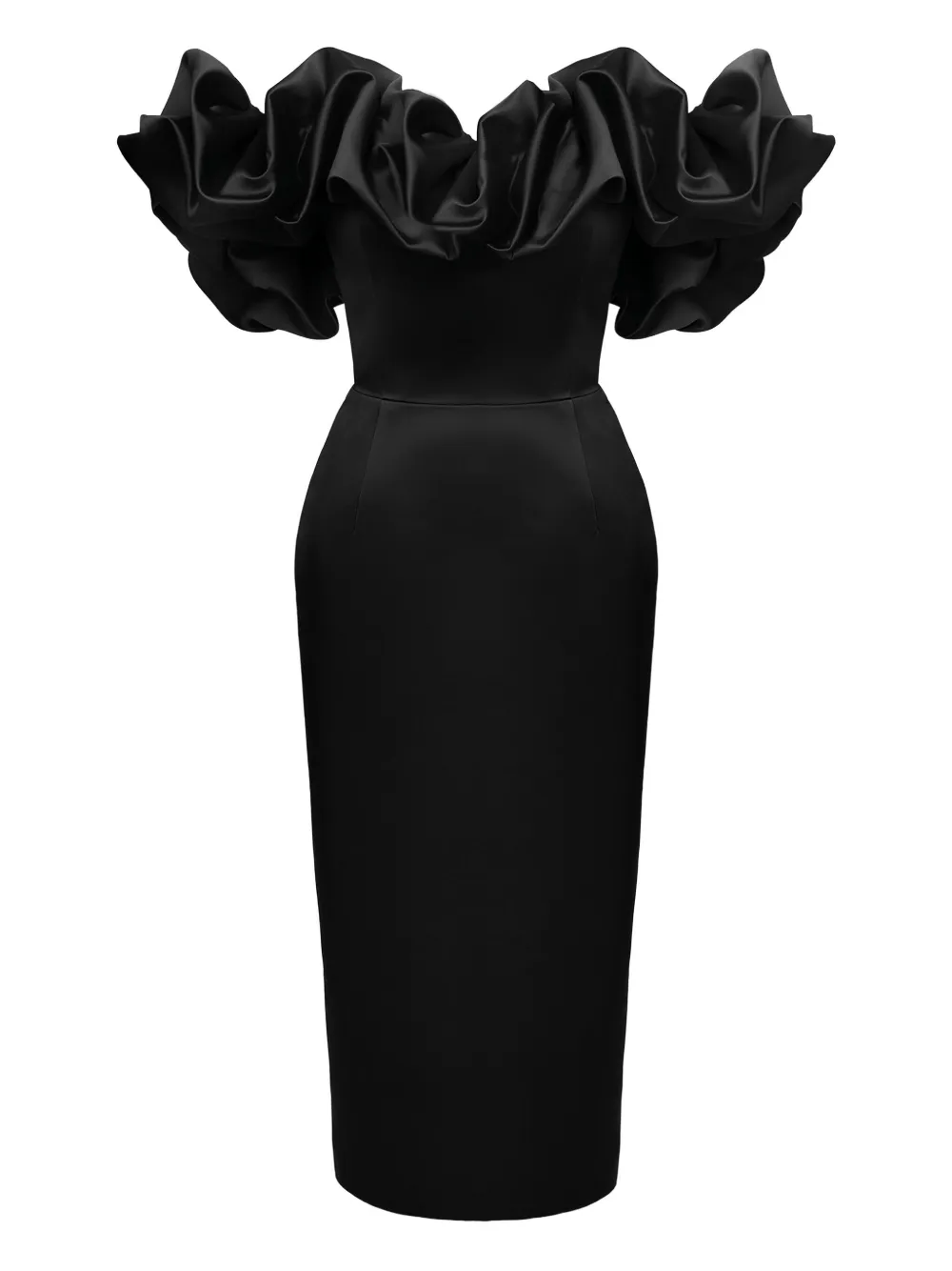 POST MERIDIEM vestido midi Meringue | negro | Image 1