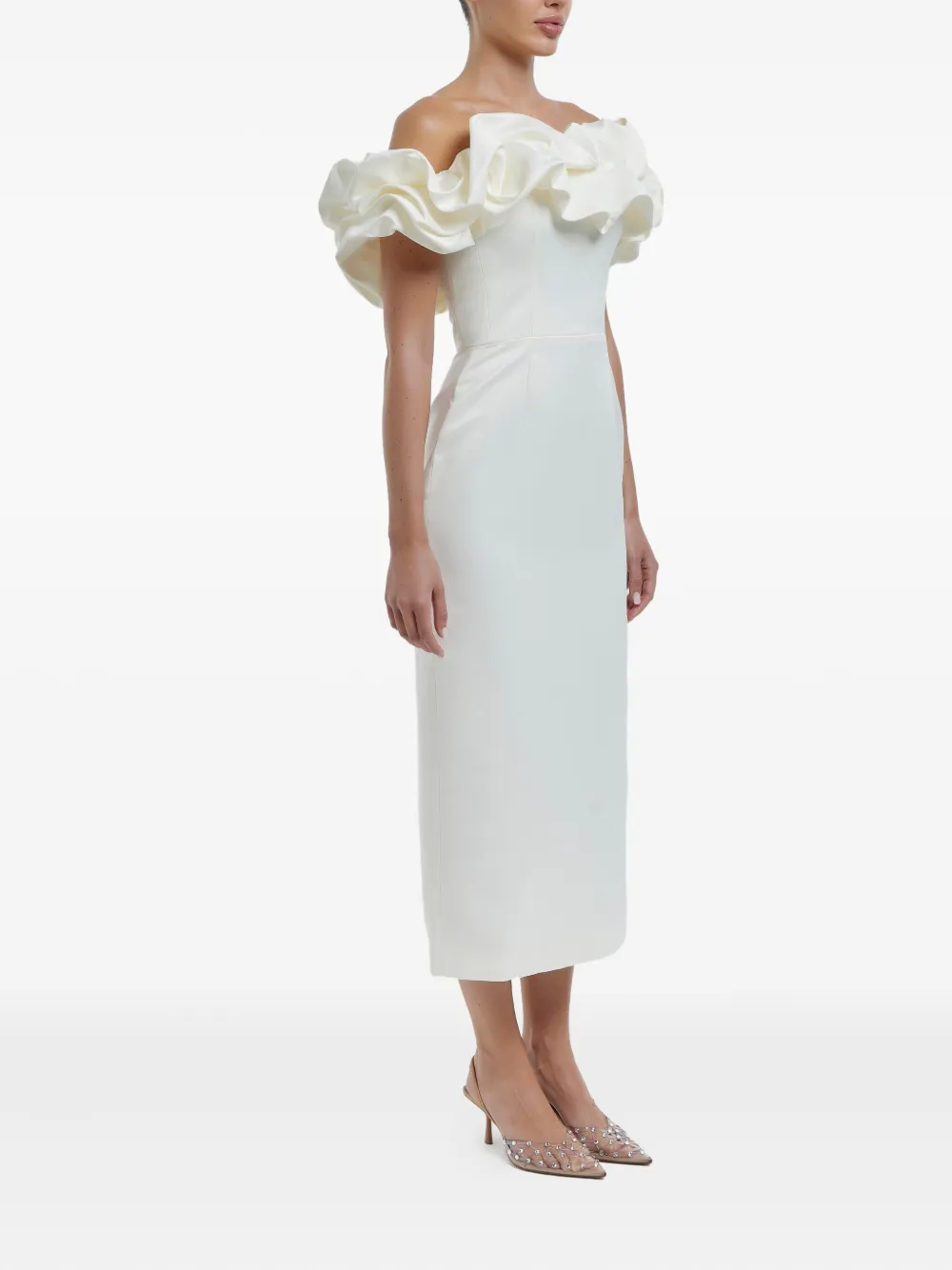 Post Meridiem Meringue Midi Dress