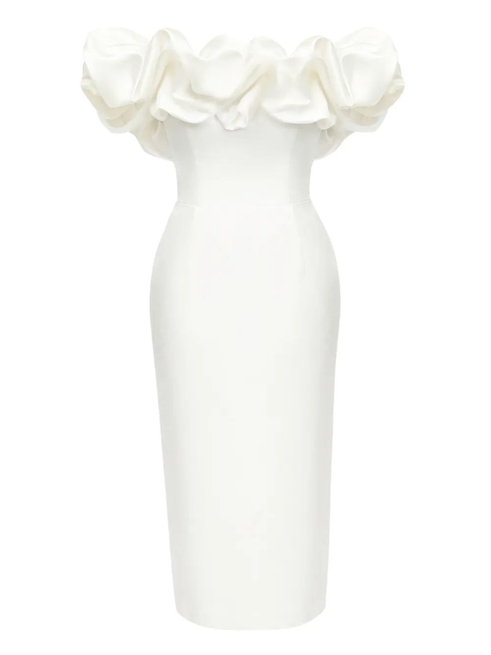 POST MERIDIEM robe Meringue à coupe mi-longue | blanc | Image 1