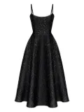 POST MERIDIEM jacquard corset-bustier midi dress - Black