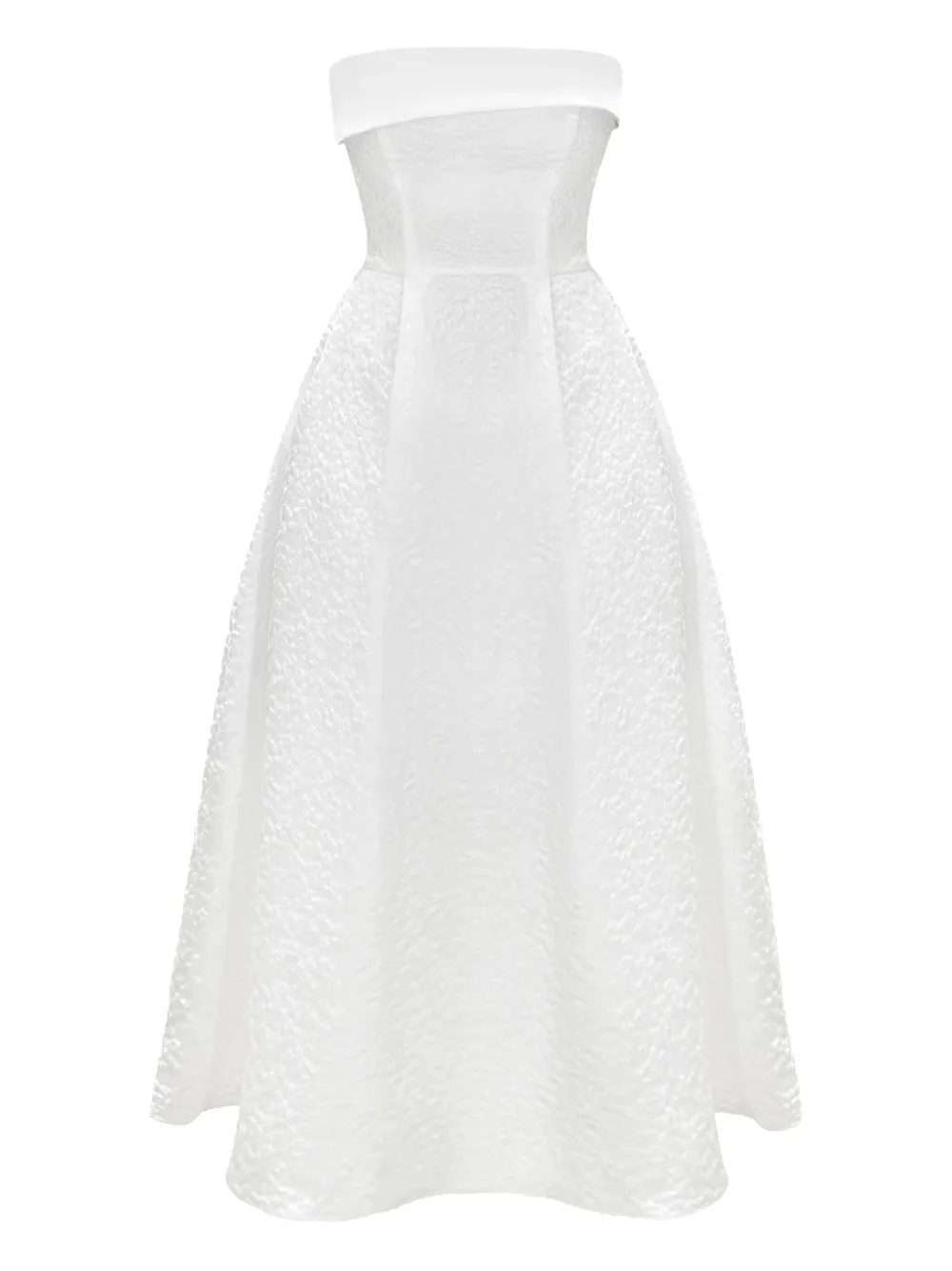 POST MERIDIEM jacquard midi dress | White | Image 1