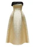 POST MERIDIEM jacquard midi dress - Gold