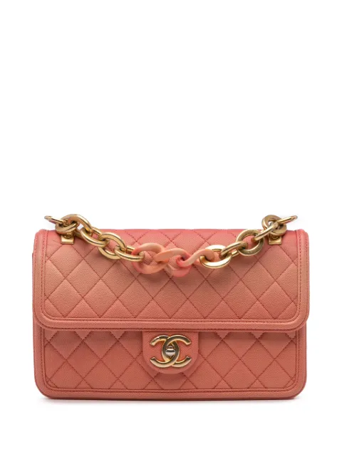 CHANEL Pre-Owned 2019 Medium Quilted Caviar Sunset On The Sea Flap satchel
