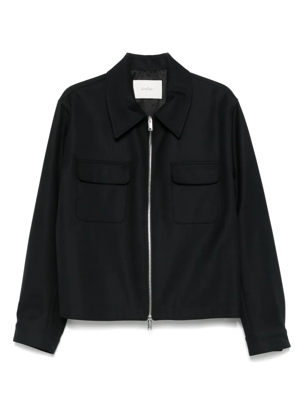 Second/Layer zip-up bomber jacket | Black | Image 1