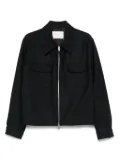 Second/Layer zip-up bomber jacket - Black