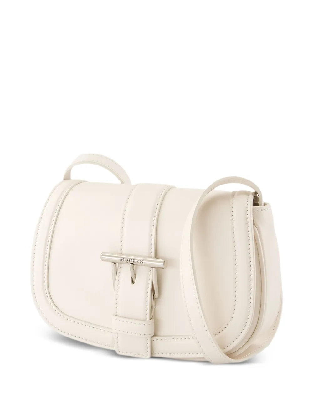 Alexander McQueen Leren schoudertas Beige