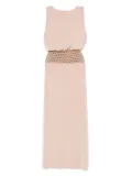 Giorgio Armani metallic-threading dress - Pink