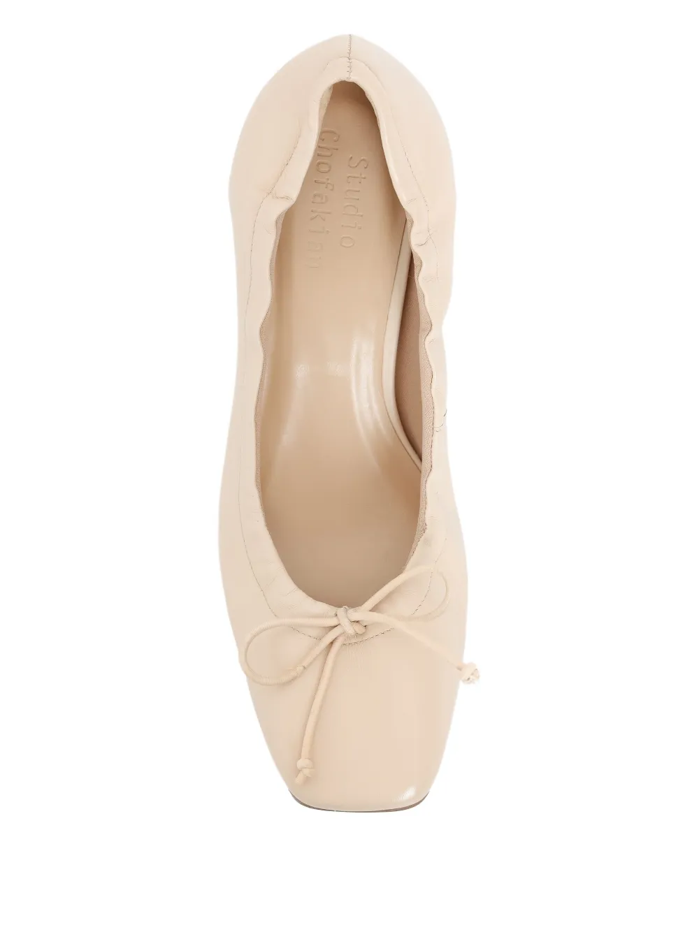 Studio Chofakian 50mm Studio 158 block-heel ballet pumps Neutrals