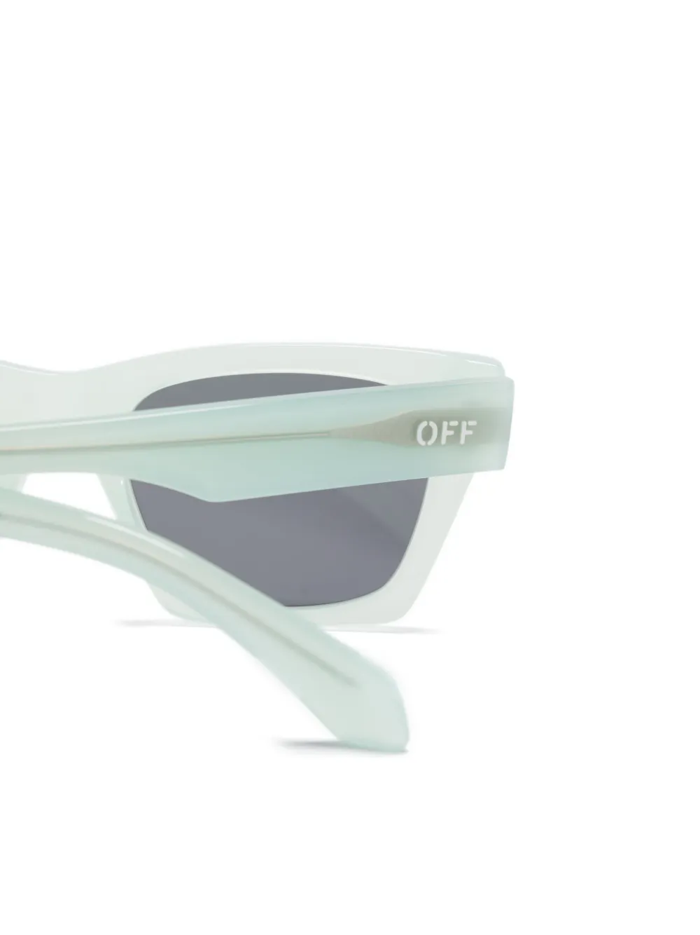 Off-White Eyewear Zonnebril met vierkant montuur Groen