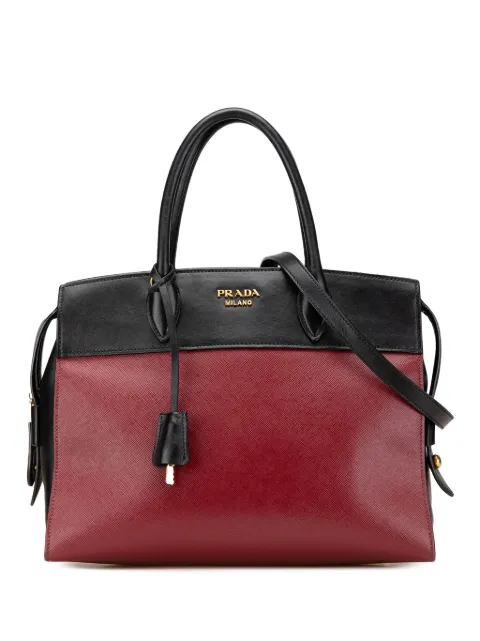 Prada Pre-Owned bolsa satchel Esplanade en piel de becero de ciudad y Saffiano 2010-2024