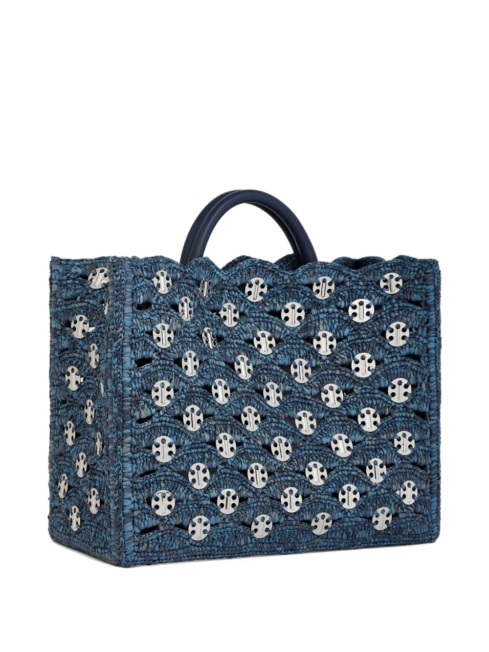 Rabanne Geweven shopper Blauw