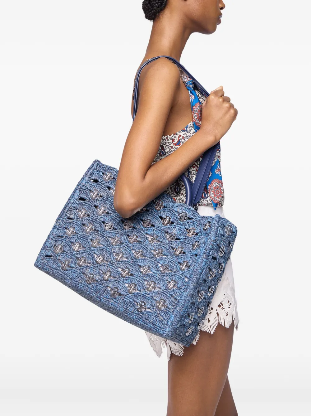 Rabanne Geweven shopper - Blauw