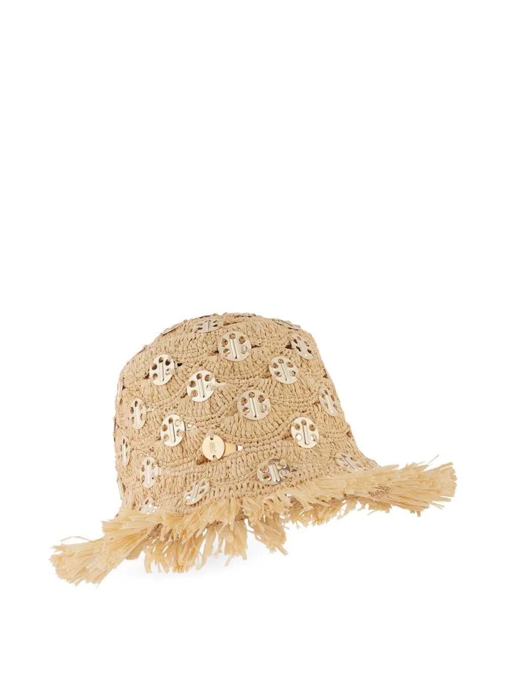 Rabanne Disc-embellished Raffia Hat