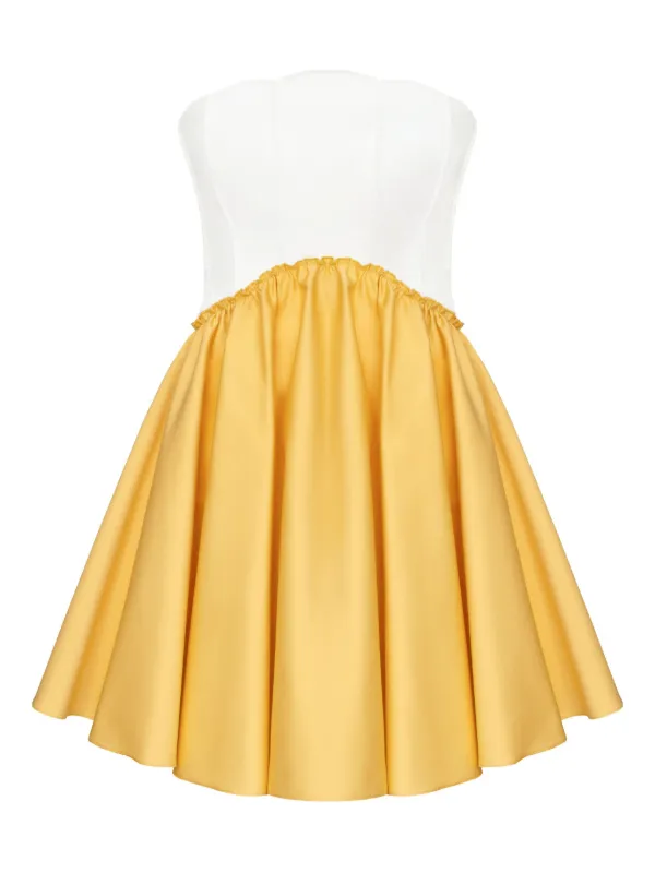 flowy yellow mini dress Butterfly Bliss Off Shoulder Mini Dress (Sale) – ELF main image 1