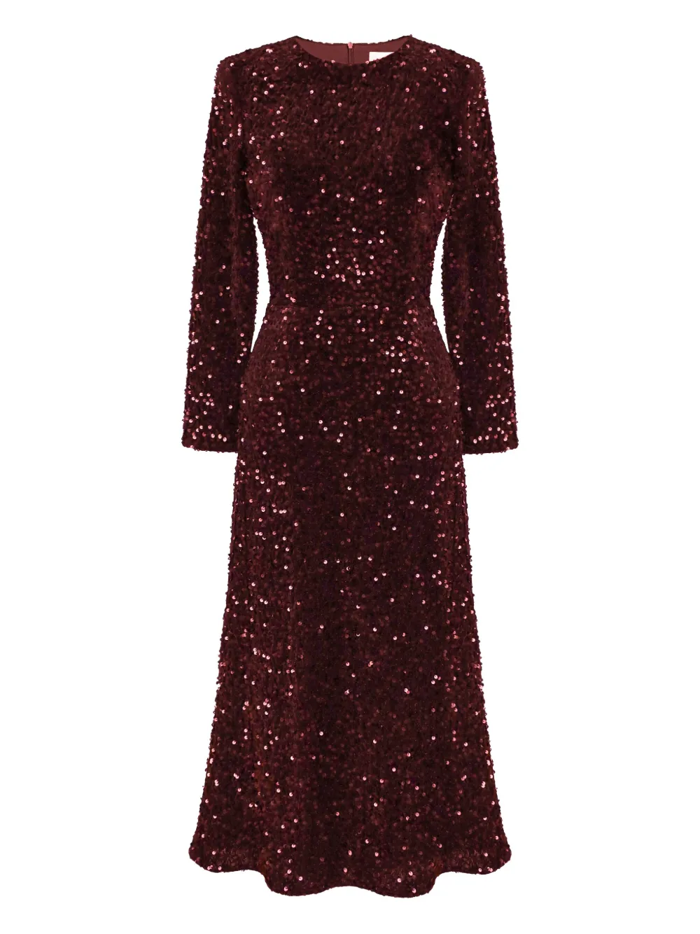 POST MERIDIEM sequin-embellished velvet midi dress | Red | Image 1