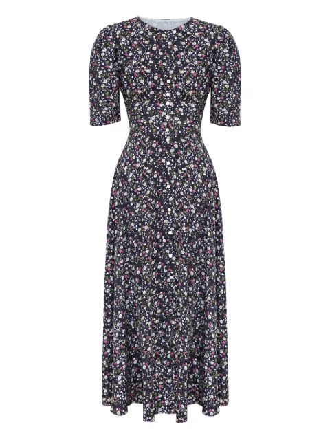 POST MERIDIEM vestido midi con botones y estampado floral