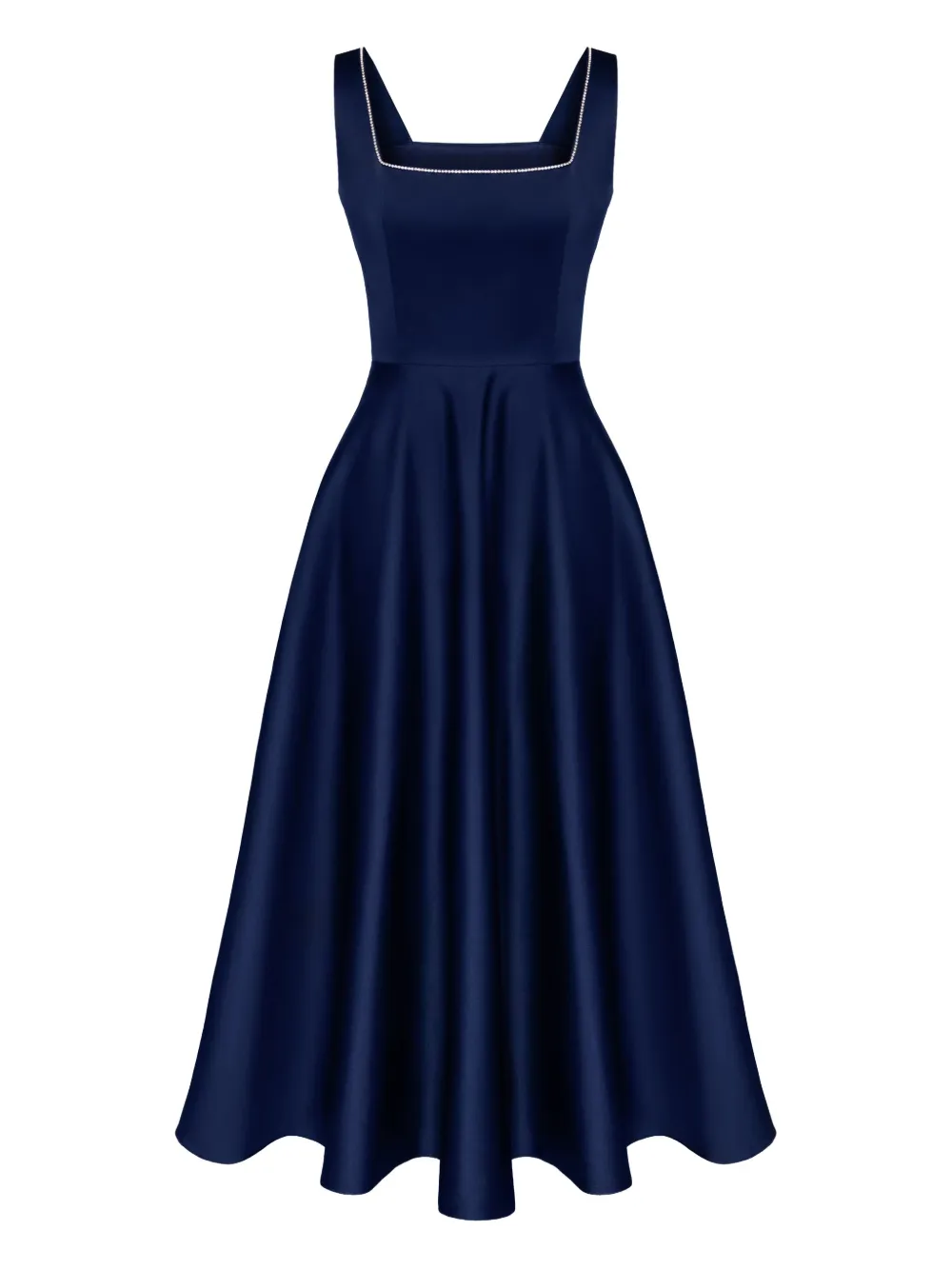 POST MERIDIEM robe mi-longue à ornements | bleu | Image 1
