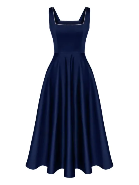 POST MERIDIEM Midikleid mit verziertem Oberteil
