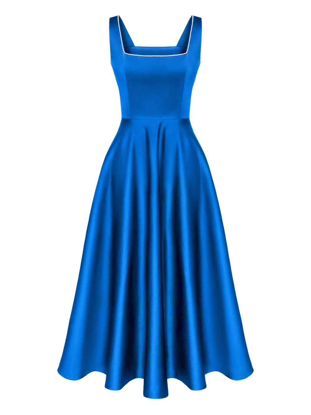 POST MERIDIEM robe mi-longue à ornements | bleu | Image 1