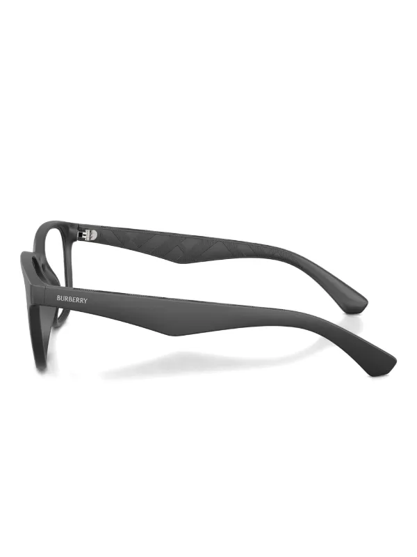 Burberry Eyewear チェック スクエアフレーム | ブラック | FARFETCH JP