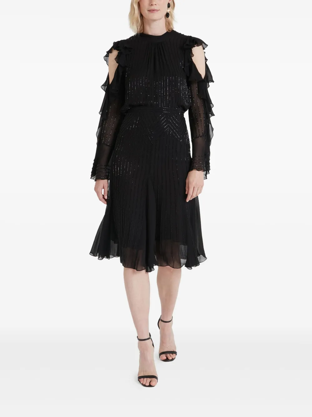 Temperley London Neptune midi-rok - Zwart