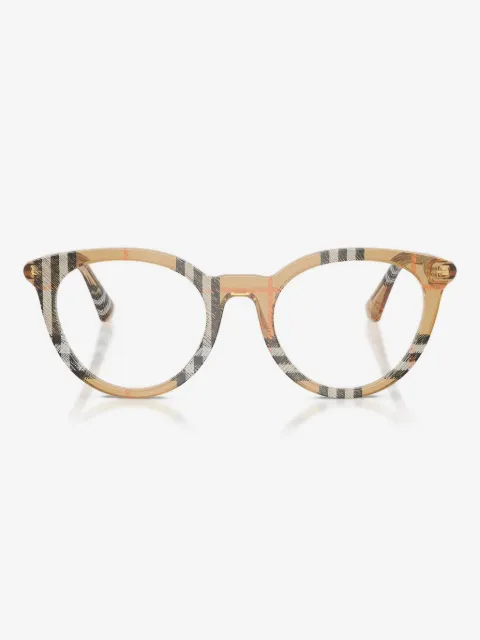 Burberry Eyewear checked-pattern round glasses