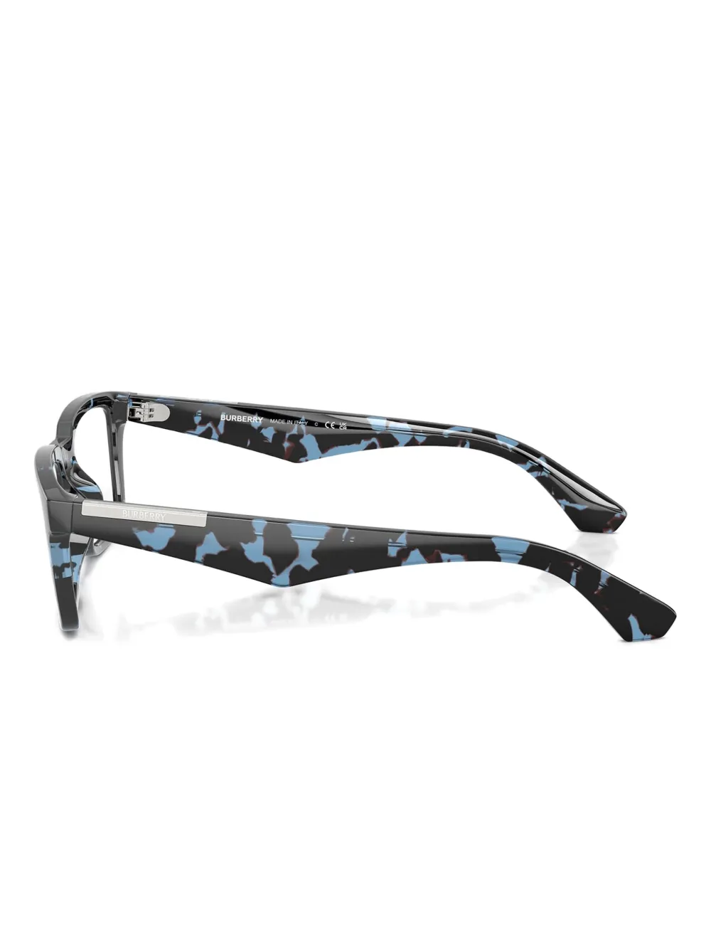 Burberry Eyewear Zonnebril met rechthoekig montuur en schildpadschild-effect Blauw