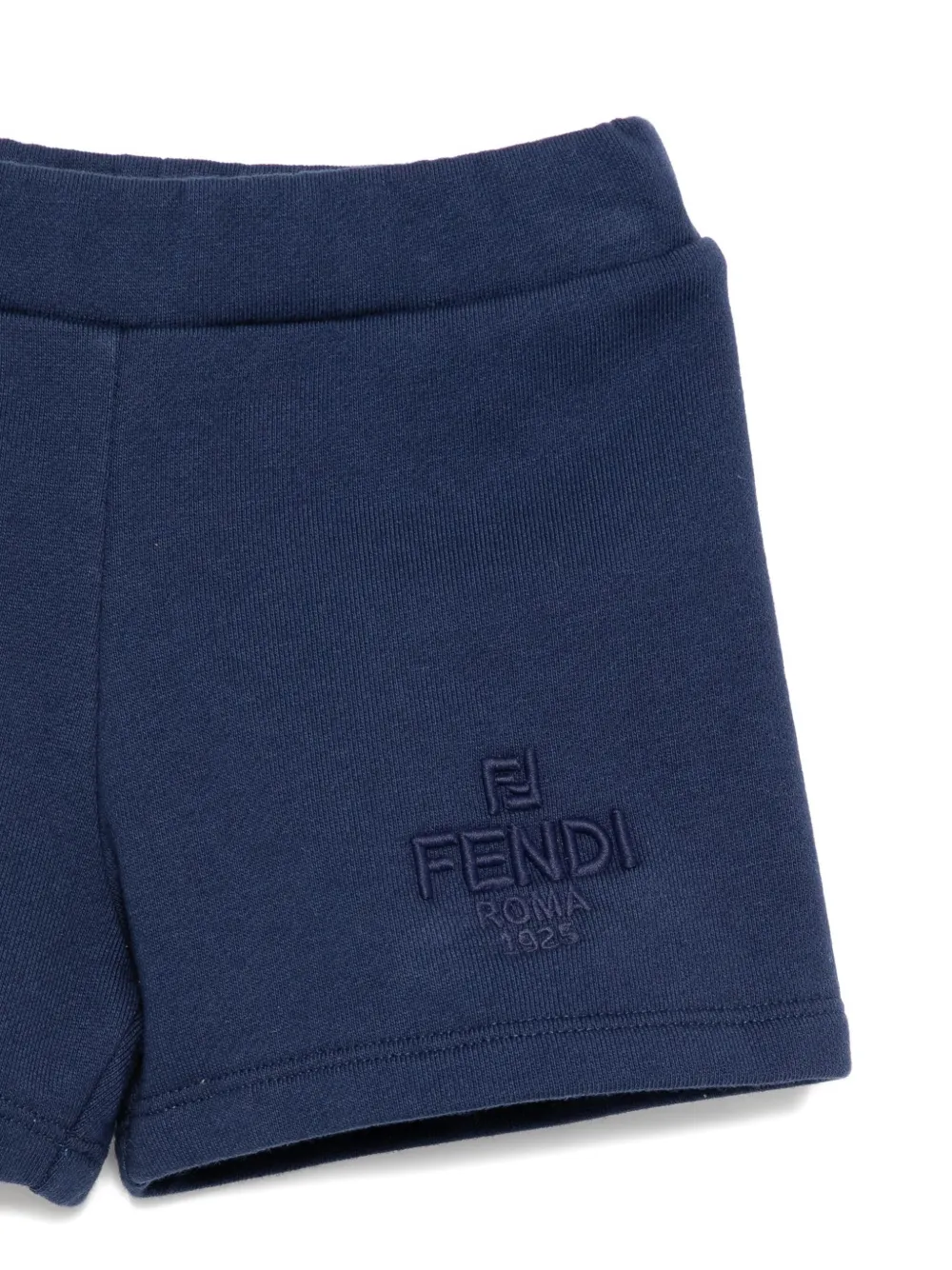 Fendi Kids Shorts met elastische tailleband Blauw