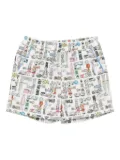 Fendi Kids graphic-printed shorts - White