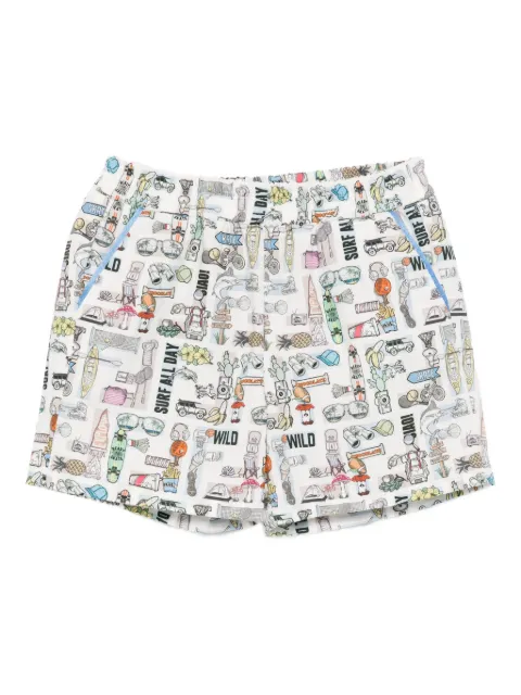 Fendi Kids graphic-printed shorts