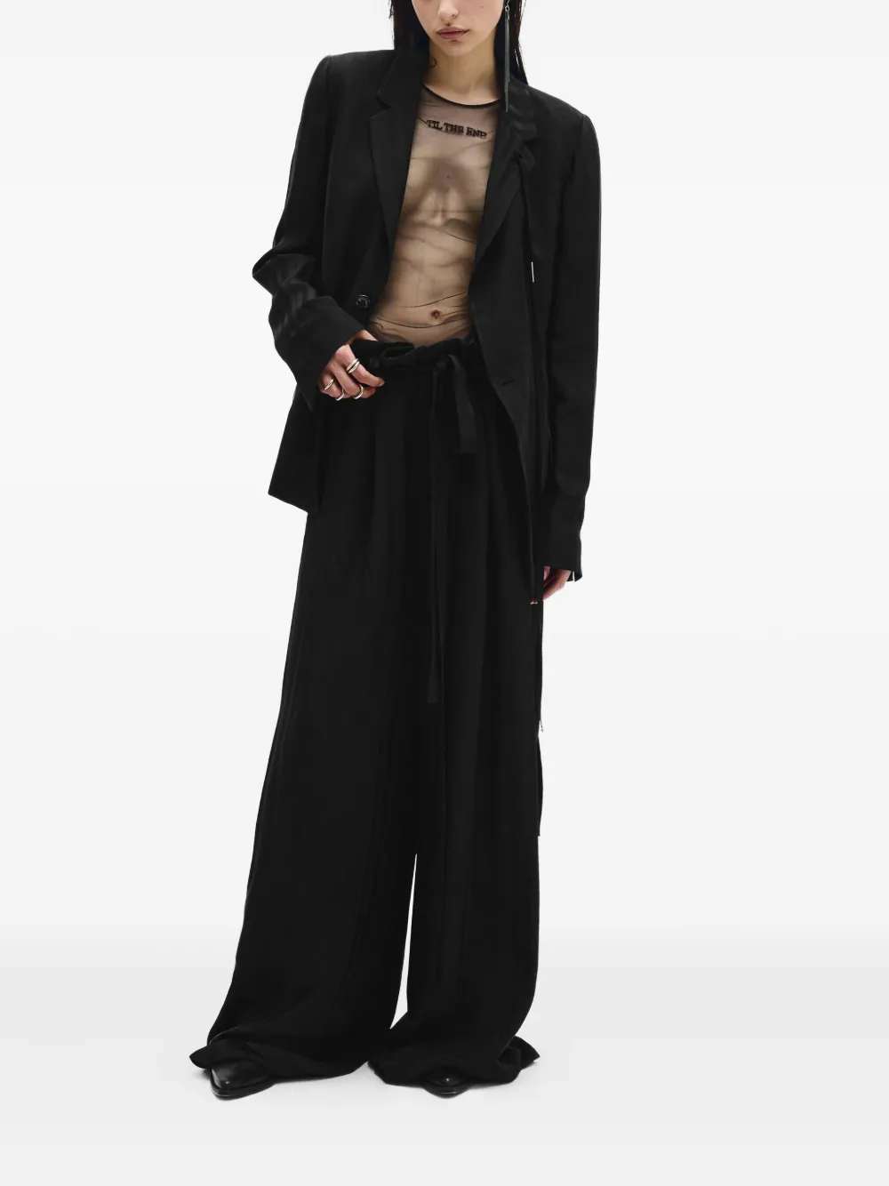 Ann Demeulemeester Odit palazzo pants - Zwart