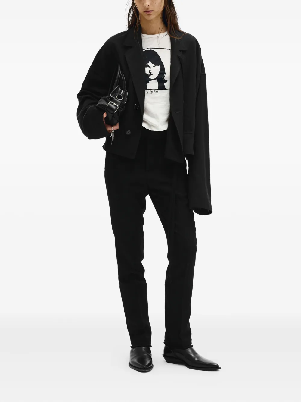 Ann Demeulemeester Ursu tapered trousers - Zwart