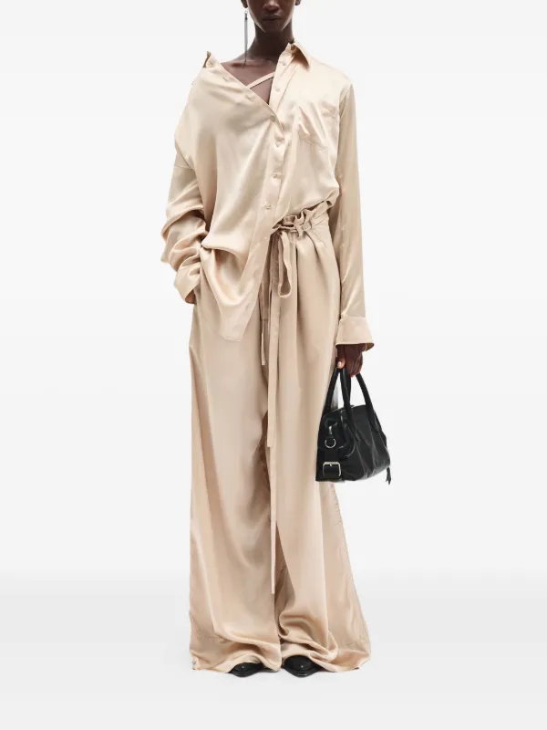 Ann Demeulemeester Odit ワイドパンツ | ニュートラル Ann Demeulemeester Odit ワイドパンツ | ニュートラル