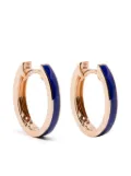 Anapsara 18K rose gold enamel-detailed hoop earrings - Pink