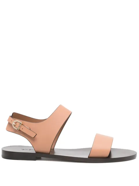 Giorgio Armani leather flat sandals