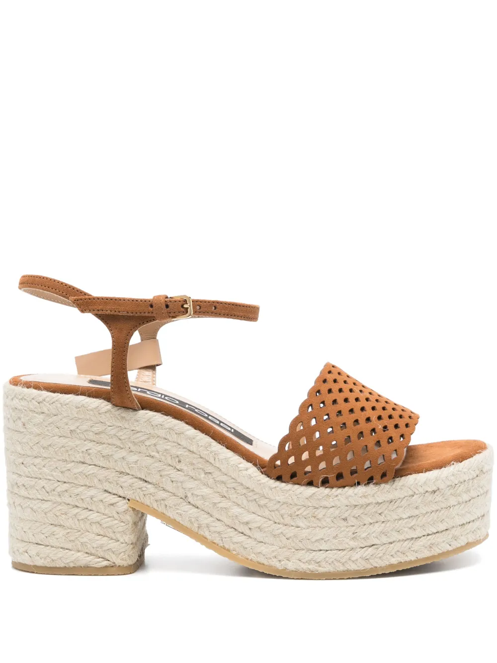 Sergio Rossi 85mm suede espadrilles Brown