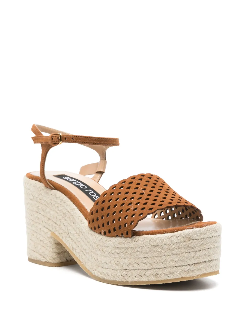 Sergio Rossi 85mm suede espadrilles - Bruin